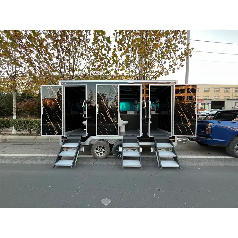 Three Station Commercial Toilet Trailer